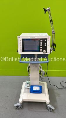 Drager Evita 4 Ventilator Ref 8411740-19 Version 04.25 Running Hours 27731 on Stand with Hoses and Drager MCable-Mainstream C02 Sensor in Box (Powers Up) * Mfd 2002* **ARSJ-0210**