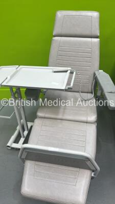 2 x Likamed Novo X 330 Electric Therapy Chairs with 2 x Likamed Over Bed Tables - 3