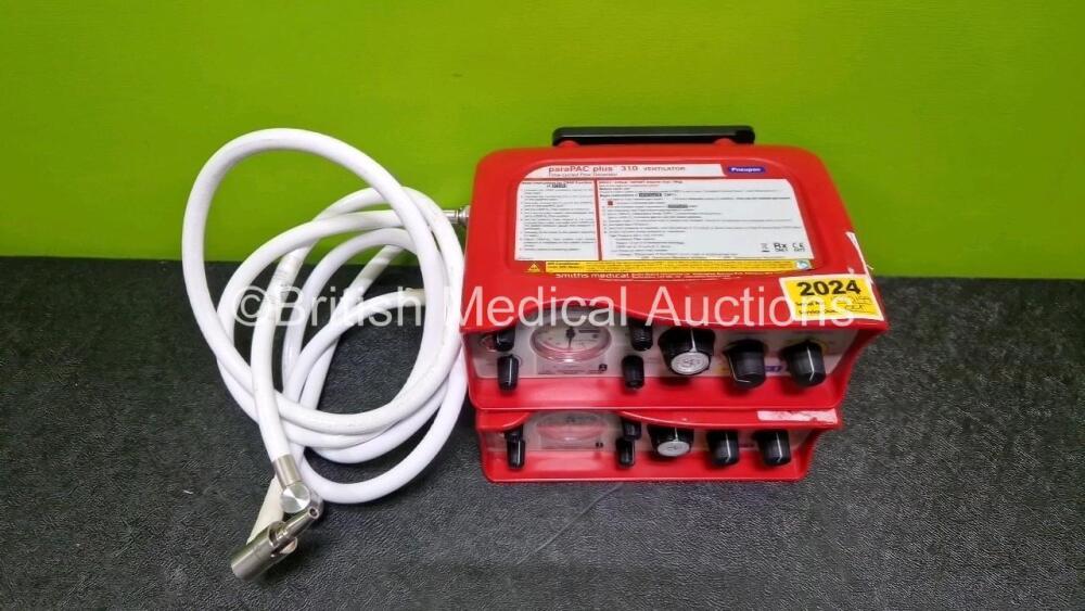 2 x Smiths Medical ParaPAC Plus 310 Transport Ventilators MR ...