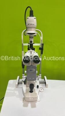 TopCon SL-D7 Slit Lamp with Binoculars, 2 x 12,5 x Eyepieces, DV3 Attachment and Chin Rest on Motorized Table (Powers Up with Good Bulb) *S/N 7000053* - 3