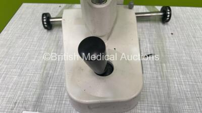 Grafton Optical Slit Lamp with 2 x 12.5x Eyepieces and Chin Rest on Hydraulic Table (Unable to Test Due to Power Supply Not Fitted) - 2