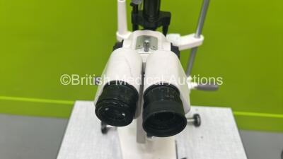 Grafton Optical Slit Lamp with 2 x 12.5x Eyepieces and Chin Rest on Hydraulic Table (Unable to Test Due to Power Supply Not Fitted) - 3