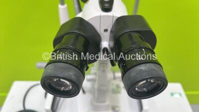 Haag Streit BC 900 Slit Lamp with 2 x 10x Eyepieces on Hydraulic Table (Damaged / Incomplete) *02276* - 3