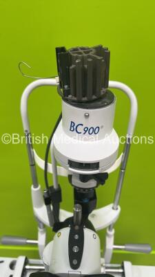 Haag Streit BC 900 Slit Lamp with 2 x 10x Eyepieces on Hydraulic Table (Damaged / Incomplete) *02276* - 4