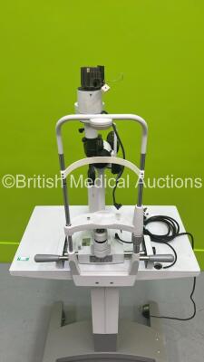 Haag Streit BC 900 Slit Lamp with 2 x 10x Eyepieces on Hydraulic Table (Damaged / Incomplete) *02276* - 5