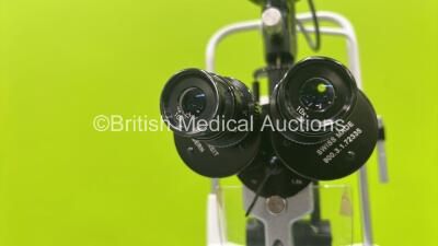 Haag Streit Bern BM900 Slit Lamp on Hydraulic Table with Binoculars, 2 x 16x and 2 x 10x Eyepieces and Chin Rest (No Power Supply) *02285* - 4