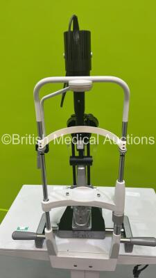 Haag Streit Bern BM900 Slit Lamp on Hydraulic Table with Binoculars, 2 x 16x and 2 x 10x Eyepieces and Chin Rest (No Power Supply) *02285* - 6