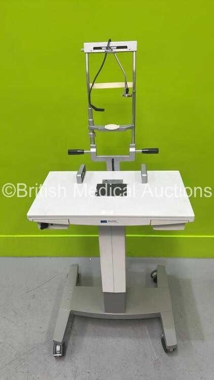 Haag-Streit Hydraulic Table with Chin Rest (Powers Up)