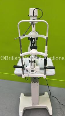 Keeler SL-40 H Slit Lamp with Binoculars, 2 x 12,5x Eyepieces and Chin Rest on Table (Powers Up - Good Bulb) *06120019* - 6