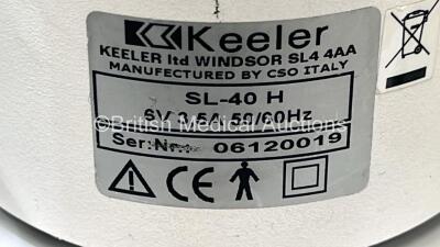 Keeler SL-40 H Slit Lamp with Binoculars, 2 x 12,5x Eyepieces and Chin Rest on Table (Powers Up - Good Bulb) *06120019* - 7