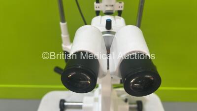 Keeler SL-40 H Slit Lamp with Binoculars, 2 x 12,5x Eyepieces and Chin Rest on Table (Power Up - No Bulb) *05040028* - 4