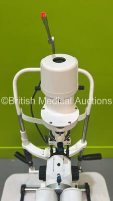 Keeler SL-40 H Slit Lamp with Binoculars, 2 x 12,5x Eyepieces and Chin Rest on Table (Power Up - No Bulb) *05040028* - 5