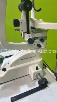 Keeler SL-40 H Slit Lamp with Binoculars, 2 x 12,5x Eyepieces and Chin Rest on Table (Power Up - No Bulb) *05040028* - 6