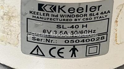 Keeler SL-40 H Slit Lamp with Binoculars, 2 x 12,5x Eyepieces and Chin Rest on Table (Power Up - No Bulb) *05040028* - 8