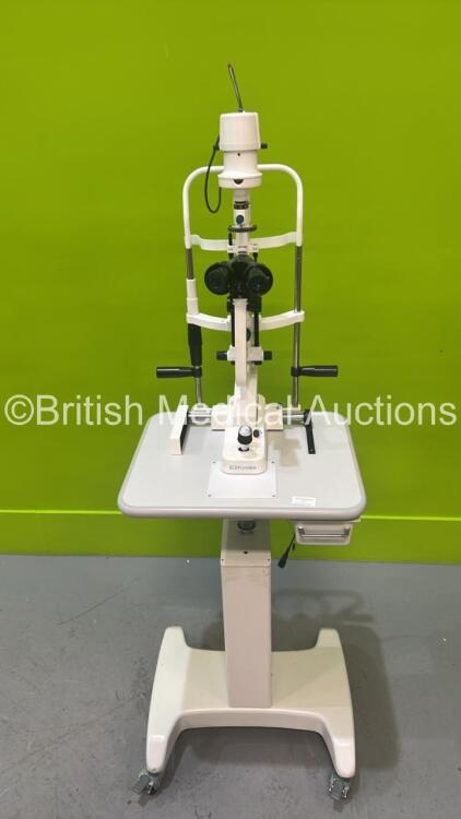 Keeler SL-16 Slit Lamp with Binoculars, 2 x 12,5x Eyepieces and Chin Rest on Table (No Power Supply) *03110073*