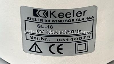 Keeler SL-16 Slit Lamp with Binoculars, 2 x 12,5x Eyepieces and Chin Rest on Table (No Power Supply) *03110073* - 6