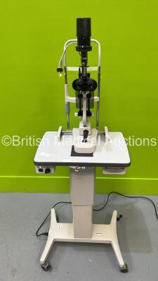 Topcon SL-3C Slit Lamp with 2 x 10x Eyepieces on Topcon Motorised Table (Powers Up)