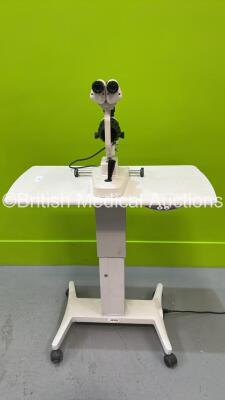 TopCon SL-2F Slit Lamp with 2 x 12,5x Eyepieces (Untested Due to No Power Supply) on Topcon Motorised Table (Powers Up)