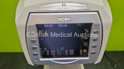 Nidek Tonoref II Auto Ref / Kerato / Tonometer with Printer Options *Mfd 2015* (Powers Up, Damage to Joystick - See Photos) - 2