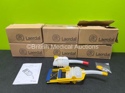 6 x Laerdal V-Vac Manual Suction Units (Like New, Some Damage to Boxes)