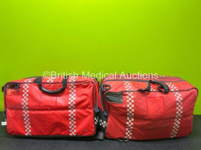 2 x Openhouse Medical Rucksacks / Bags Including 1 x Hartwell Medical Fasplint, 1 x Head Block and Medical Consumables *In Cage*