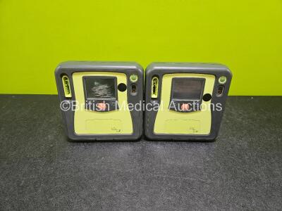 2 x Zoll AED Pro Defibrillators (Both Power Up with Stock Battery, Stock Battery Not Included)