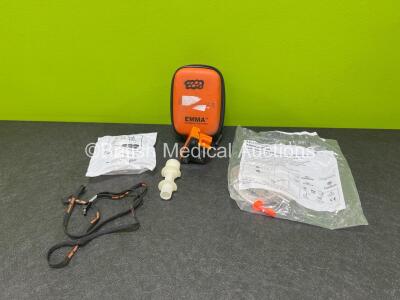 Masimo EMMA Capnograph Ref 605100 (Untested Due to Missing Batteries) with 2 x Airway Adaptors in Case