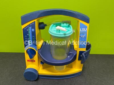 Laerdal LSU Suction Unit (Powers Up with Damage to Casing - See Photos) with 1 x NiMH Battery and 1 x Suction Cup *SN 78011352799*