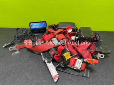 Job Lot Including 1 x DC Powered Blue Light and Unwin Safety Belts / Straps