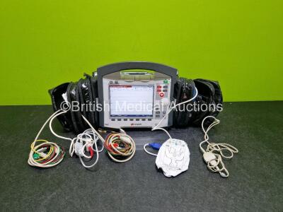 GS Corpuls3 Slim Defibrillator Ref : 04301 (Powers Up) with Corpuls Patient Box Ref : 04200 (Powers Up) with Pacer, Oximetry, ECG-D, ECG-M, CO2, CPR, NIBP and Printer Options, 4 and 6 Lead ECG Leads, SpO2 Sensor, CO2 Cable, CPR Sensor, Hose, Cuff, 3 x Li-