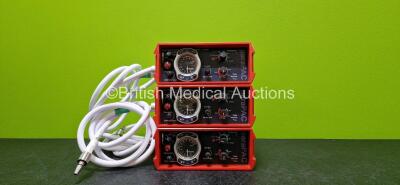 3 x Smiths Pneupac paraPAC 200D Ventilators with Hoses *MR Compatible* *SN NA*