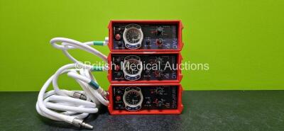 3 x Smiths Pneupac paraPAC 200D Ventilators with Hoses *MR Compatible* *SN NA*