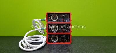 3 x Smiths Pneupac paraPAC 200D Ventilators with Hoses *MR Compatible* *SN NA*