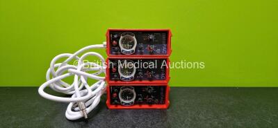 3 x Smiths Pneupac paraPAC 200D Ventilators with Hoses *MR Compatible* *SN NA*