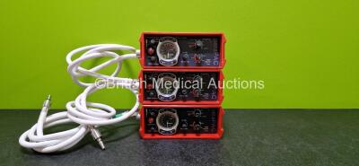 3 x Smiths Pneupac paraPAC 200D Ventilators with Hoses *MR Compatible* *SN NA*