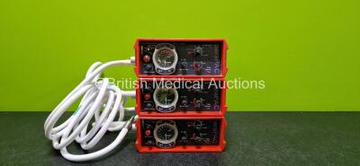 3 x Smiths Pneupac paraPAC 200D Ventilators with Hoses *MR Compatible* *SN NA*