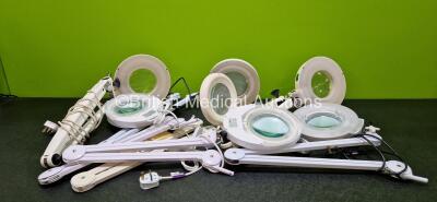 7 x Various Magnifier Lamps