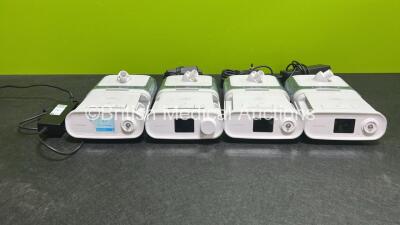 4 x Respironics DreamStation Auto CPAP GB Systems - 3 x Missing Dials with 4 x Humidifiers and 4 x Power Supplies (All Power Up - 1 x Blank Display and 1 x Damaged Display - See Photos) *J1694775544CD / J24261255B02C / J26978433BFAA / J3280372242B4*