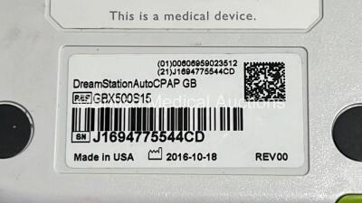 4 x Respironics DreamStation Auto CPAP GB Systems - 3 x Missing Dials with 4 x Humidifiers and 4 x Power Supplies (All Power Up - 1 x Blank Display and 1 x Damaged Display - See Photos) *J1694775544CD / J24261255B02C / J26978433BFAA / J3280372242B4* - 4