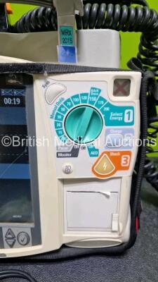 Philips Heartstart MRx Defibrillator (Powers Up) Including Pacer, ECG and Printer Options with External Hard Paddles, 1 x Philips M3539A Module, 1 x Philips M3538A Li-Ion Battery, 1 x 3 Lead ECG Lead, 1 x Paddle Lead and 1 x M3725A Test Load - 3