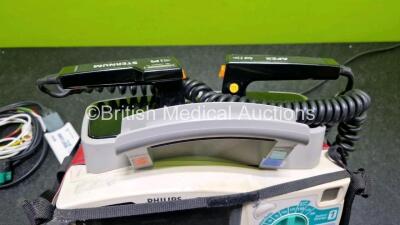 Philips Heartstart MRx Defibrillator (Powers Up) Including Pacer, ECG and Printer Options with External Hard Paddles, 1 x Philips M3539A Module, 1 x Philips M3538A Li-Ion Battery, 1 x 3 Lead ECG Lead, 1 x Paddle Lead and 1 x M3725A Test Load - 5