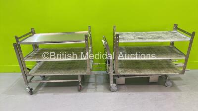 2 x BMM Weston Sterilizing Trolleys (1 x Electric with Controller, 1 x Manual)