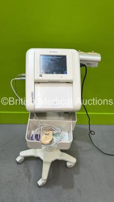 Philips FM30 Fetal Monitor on Stand with SPO2 and NBP Options, 1 x US Transducer (Some Damage - See Photo) and 1 x Philips Avalon CL Cableless Fetal Monitoring System with 2 x US Wireless Transducers and 1 x Toco+ MP Transducer (Both Power Up) *DE53118340