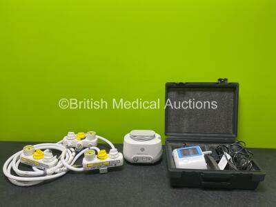 Mixed Lot Including 1 x KCI Activac Negative Pressure Therapy System (Powers Up) with Power Supply in Case, 1 x Pari PARI Boy Classic Compressor and 3 x Therapy Equipment Valves with Hoses *AN 32525 / 27706 / 24676 / 24621 / 24675*