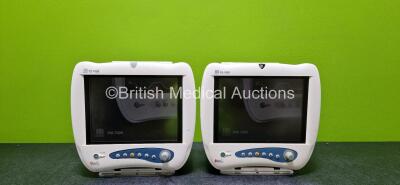 2 x Mindray PM-7000 Patient Monitors Including ECG, T1, T2, IBP1, IBP2, CO, SpO2 and NIBP Options *1 x No IBP1, IBP2 and CO Options - See Photos* (Both Power Up and 1 x Missing Front Light Cover - See Photos )