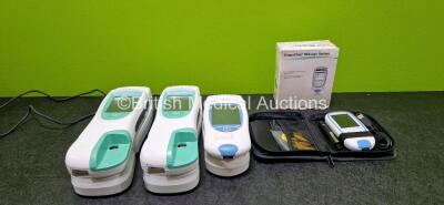 Job Lot Including 2 x Roche Cobas h 232 Cardiac Meter (Both Power Up) with 2 x Roche Docking Stations and 2 x Power Supplies, 1 x Roche CoaguChek XS Plus Meter with 1 x Docking Station and 1 x Roche CoaguChek INRange in Carry Bag