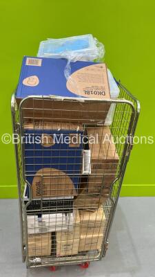 Cage of Mixed Consumables Including Self Seal Bags, Face Shields and Tube Holders (Cage Not Included)