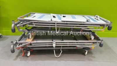 2 x Huntleigh Enterprise 5000 Electric Hospital Beds with Controller **Stock Photo Used**