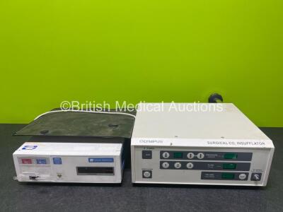 Mixed Lot Including 1 x Olympus Surgical CO2 Insufflator and 1 x Transonic Systems HD02 Hemodialysis Flow -QC Monitor