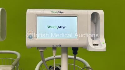 1 x Welch Allyn 6000 Series Monitor on Stand and 2 x Welch Allyn Connex Spot Monitors on Stands (All Power Up) *100008011319 / 100016700319* - 4